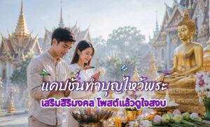 แคปชั่นทำบุญไหว้พระ เสริมสิริมงคล โพสต์แล้วดูใจสงบ